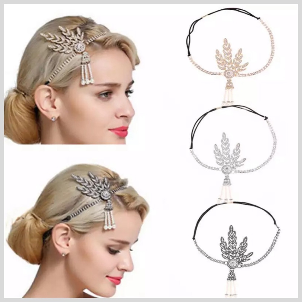 5⭐️Rhinestone Headband Gatsby NWT - Picture 4 of 8